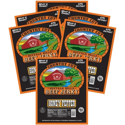 Buffalo Bills 2.6oz Honey Pepper Country Cut Beef Jerky - Six 2.6oz Packs 5 Buffalo Bills 2.6oz Honey Pepper Country Cut Beef Jerky - Six 2.6oz Packs - Image 5