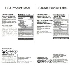 Organic Red Lentils (Football) - By Food To Live