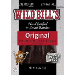 Wild Bill's Original Hickory Beef Jerky 1.5oz Packs - 12 Packs