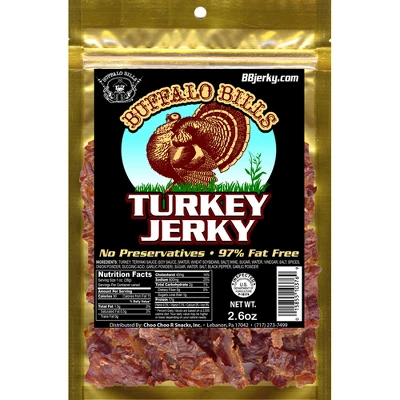 Buffalo Bills 2.6oz Turkey Jerky - Six 2.6oz Packs 1 Buffalo Bills 2.6oz Turkey Jerky - Six 2.6oz Packs