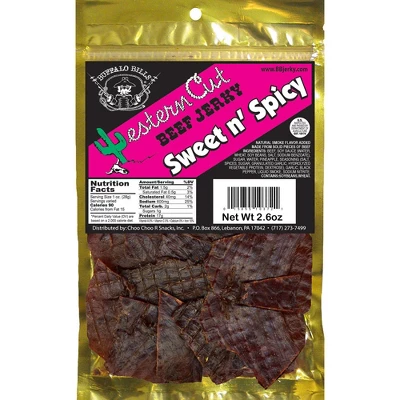 Buffalo Bills 2.6oz Western Cut Sweet N Spicy Beef Jerky - Six 2.6oz Packs 1 Buffalo Bills 2.6oz Western Cut Sweet N Spicy Beef Jerky - Six 2.6oz Packs
