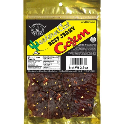 Buffalo Bills 2.6oz Western Cut Cajun Beef Jerky - Six 2.6oz Packs 1 Buffalo Bills 2.6oz Western Cut Cajun Beef Jerky - Six 2.6oz Packs