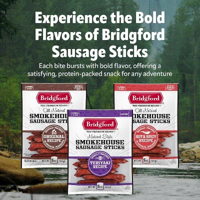 Bridgford Smokehouse Sausage Sticks Teriyaki 5 Oz - Gluten Free High Protein Smoked Sausage Sticks For A Variety Of Dietary Preferences 2 Bridgford Smokehouse Sausage Sticks Teriyaki 5 Oz - Gluten Free High Protein Smoked Sausage Sticks For A Variety Of Dietary Preferences - Image 2