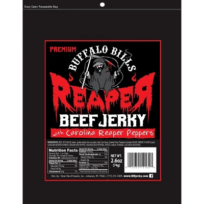 Buffalo Bills 2.6oz Premium Reaper Beef Jerky Packs (six 2.6oz Beef Jerky Packs) 1 Buffalo Bills 2.6oz Premium Reaper Beef Jerky Packs (six 2.6oz Beef Jerky Packs)