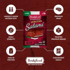 Bridgford Italian Salami 5 Oz - Zero Carb Healthy Italian Salami Sliced Charcuterie Meat For Your Charcuterie Boards Or Antipasto Platters -Lipton Shop GUEST 35e55fe4 c5df 45f0 8917 c9f2222ab11d