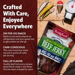 Bridgford Sweet Baby Ray’s Beef Jerky Roasted Garlic 10 Oz - High Protein Beef Jerky For Your Dietary Preferences & On-the-Go Snacking -Lipton Shop GUEST 38692794 82c9 4624 970e 38187f99f92b