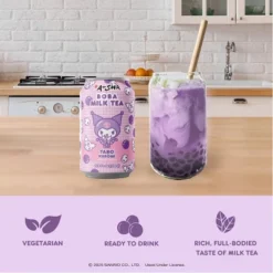 A-Sha Foods USA Hello Kitty Taro Kuromi Boba Milk Tea - 10.5 Fl Oz -Lipton Shop GUEST 39183501 e4a9 4ea7 8bb6 69df006af85d