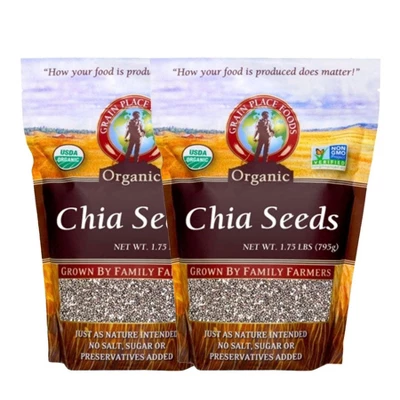 Grain Place Foods 1.75 Lb Organic Non-GMO Chia Seeds - Pack Of 2 5 Grain Place Foods 1.75 Lb Organic Non-GMO Chia Seeds - Pack Of 2 - Image 5