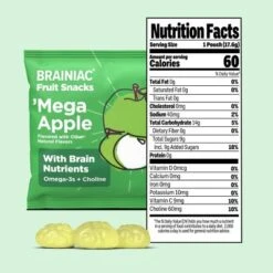 Brainiac Kids Fruit Snacks With Omega-3s Mega Apple - 12.4oz/20ct -Lipton Shop GUEST 3f010ff0 d755 45d7 ace7 761a6ead240a