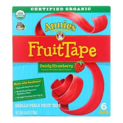 Annie's Homegrown Swirly Strawberry Fruit Tape - Case Of 8/4.5 Oz 1 Annie's Homegrown Swirly Strawberry Fruit Tape - Case Of 8/4.5 Oz