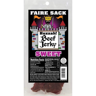 Buffalo Bills Sweet 5oz Faire Sack Beef Jerky (4 Packs Sweet Beef Jerky) 1 Buffalo Bills Sweet 5oz Faire Sack Beef Jerky (4 Packs Sweet Beef Jerky)