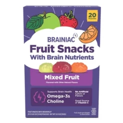 Brainiac Kids Fruit Snacks With Omega-3s Mixed Fruit - 12.4oz/20ct -Lipton Shop GUEST 5cda38ac f28d 413a 9812 f9dd2f39eec7