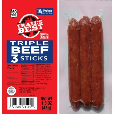 Trail's Best Triple Beef Sticks 12-ct Boxes - 3 Boxes 2 Trail's Best Triple Beef Sticks 12-ct Boxes - 3 Boxes - Image 2