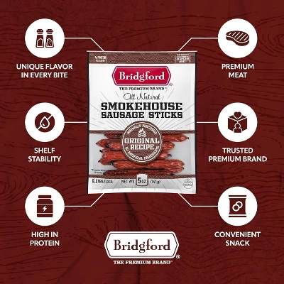 Bridgford Smokehouse Sausage Sticks Teriyaki 5 Oz - Gluten Free High Protein Smoked Sausage Sticks For A Variety Of Dietary Preferences 3 Bridgford Smokehouse Sausage Sticks Teriyaki 5 Oz - Gluten Free High Protein Smoked Sausage Sticks For A Variety Of Dietary Preferences - Image 3