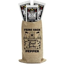 Buffalo Bills Pepper 5oz Faire Sack Huzzah Beef Jerky In Burlap Wine Bag (3 Packs Pepper Beef Jerky) -Lipton Shop GUEST 5ec90511 03f0 480f bdd8 5acd1d671517