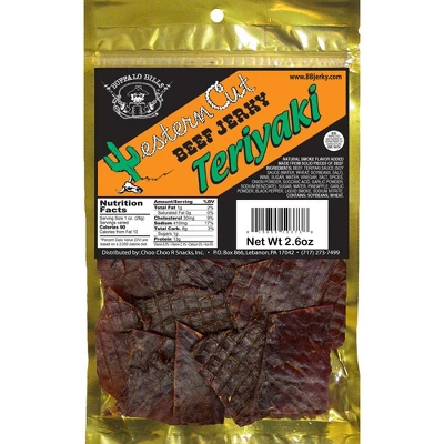 Buffalo Bills 2.6oz Western Cut Teriyaki Beef Jerky - Six 2.6oz Packs 1 Buffalo Bills 2.6oz Western Cut Teriyaki Beef Jerky - Six 2.6oz Packs