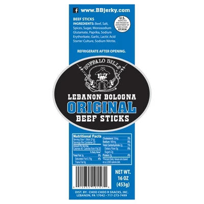 Buffalo Bills 1-lb Pack Original Lebanon Bologna Sticks (Pennsylvania Dutch Mild Beef Sticks) 1 Buffalo Bills 1-lb Pack Original Lebanon Bologna Sticks (Pennsylvania Dutch Mild Beef Sticks)