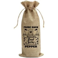 Buffalo Bills Pepper 5oz Faire Sack Huzzah Beef Jerky In Burlap Wine Bag (3 Packs Pepper Beef Jerky) -Lipton Shop GUEST 71ec1425 b72a 43ae 8ac1 c9a9e2d40ef0