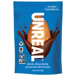 Unreal Dark Chocolate Covered Almonds- Case Of 6/4 Oz