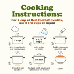 Organic Red Lentils (Football) - By Food To Live -Lipton Shop GUEST 7a5444d0 732c 4925 896e ae822ae6a4ef