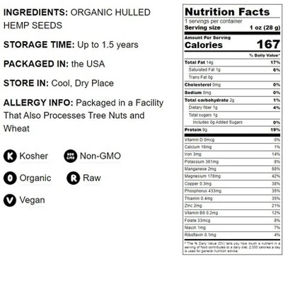 Organic Canadian Hemp Seeds - By Food To Live 3 Organic Canadian Hemp Seeds - By Food To Live - Image 3