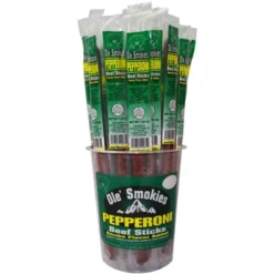 Buffalo Bills 15-ct Pepperoni Ole Smokies (Beef Sticks) - Two 15-ct Tubs