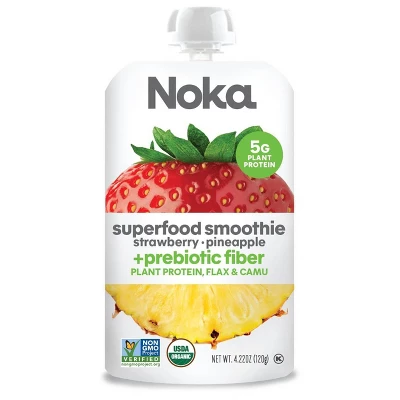 NOKA Superfood Smoothie Fruit Strawberry Pineapple Single Pouch - 4.22oz 11 NOKA Superfood Smoothie Fruit Strawberry Pineapple Single Pouch - 4.22oz - Image 11