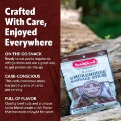Bridgford Smokehouse Sausage Sticks Hot & Spicy 5 Oz - Gluten Free High Protein Smoked Sausage Sticks For Many Dietary Preferences -Lipton Shop GUEST 86b6ccae 3ef6 4814 8228 bfb05fc4f466 1