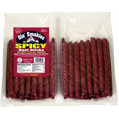 Buffalo Bills 2-lb Spicy 5" Ole Smokies Saddlebag (50 Twist End Beef Sticks Per Saddlebag) 4 Buffalo Bills 2-lb Spicy 5" Ole Smokies Saddlebag (50 Twist End Beef Sticks Per Saddlebag) - Image 4