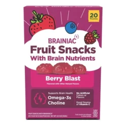 Brainiac Kids Fruit Snacks With Omega-3s Berry Blast - 12.4oz/20ct -Lipton Shop GUEST 8efd8532 5f8e 446e 8064 589f92945b40