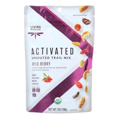 Living Intentions Organic Sprouted Trail Mix - Wild Berry - Case Of 6 - 7 Oz 2 Living Intentions Organic Sprouted Trail Mix - Wild Berry - Case Of 6 - 7 Oz - Image 2