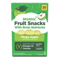 Brainiac Kids Fruit Snacks With Omega-3s Mega Apple - 12.4oz/20ct -Lipton Shop GUEST 9522d967 282f 4723 b5ac 39f66881a6e6