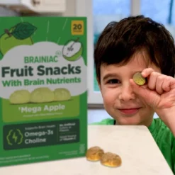 Brainiac Kids Fruit Snacks With Omega-3s Mega Apple - 12.4oz/20ct -Lipton Shop GUEST 965adfc8 bc78 4551 9581 fda1e0a925f3