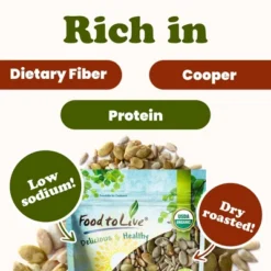 Organic Dry Roasted Sunflower And Pumpkin Seed Mix - By Food To Live -Lipton Shop GUEST 96cfd9d2 18db 4ba2 b853 b2a1b67cdc11