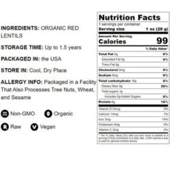 Organic Red Lentil Flour - By Food To Live -Lipton Shop GUEST 99cb363e 0930 44a3 afd1 2ee6bac265f1