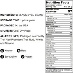 Black-Eyed Peas — Non-GMO Verified, Raw Dried Whole Cow Peas, Sproutable, Bulk. Easy To Cook. Great For Soups, Stews, Salads And Vegan Burgers -Lipton Shop GUEST 9be693eb a6b1 4fc1 bd62 d025c6f1c355