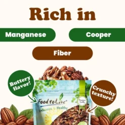 Pecan Pieces, Roasted And Salted - By Food To Live 11 Pecan Pieces, Roasted And Salted - By Food To Live -Lipton Shop GUEST a9790250 d042 454f b1aa d4a24235f6fa