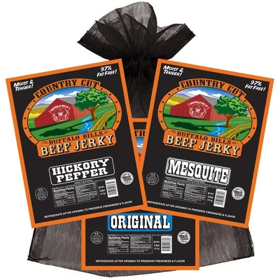 Buffalo Bills 3-Piece Traditional Country Cut Beef Jerky Sampler (3 Assorted 2.6oz Jerky Packs) 6 Buffalo Bills 3-Piece Traditional Country Cut Beef Jerky Sampler (3 Assorted 2.6oz Jerky Packs) - Image 6