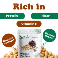 Organic Dry Roasted Pine Nuts With Himalayan Salt - By Food To Live -Lipton Shop GUEST b2cfd2fb 8e00 4413 91e3 c9acb4c6a40f