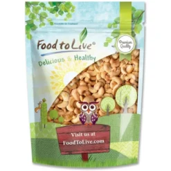Dry Roasted Whole Cashews - By Food To Live -Lipton Shop GUEST cb06a44e 9ae3 483c 814d b7e7a4bd5689