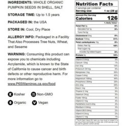 Organic Dry Roasted Pumpkin Seeds In Shell With Himalayan Salt - By Food To Live -Lipton Shop GUEST cfc3ea75 9aab 4c77 acf2 3bb926dc1e1e