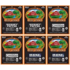 Buffalo Bills 6-ct Traditional Country Cut Beef Jerky Sampler - Six 2.6oz Packs