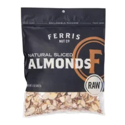 Ferris Nut Co. Raw Natural Sliced Almonds - Case Of 12/12 Oz