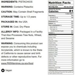 Dry Roasted Pistachio Halves - By Food To Live -Lipton Shop GUEST d417bda0 fde9 4556 b775 dda1a718b70c