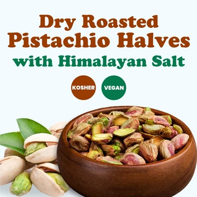 Dry Roasted Pistachio Halves With Himalayan Salt - By Food To Live 2 Dry Roasted Pistachio Halves With Himalayan Salt - By Food To Live - Image 2