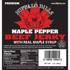 Buffalo Bills 16oz Premium Maple Pepper Beef Jerky Pieces (one Pound Bag In Random Size Pieces Beef Jerky Pieces)