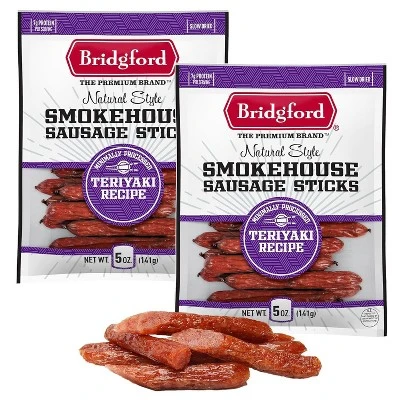 Bridgford Smokehouse Sausage Sticks Teriyaki 5 Oz - Gluten Free High Protein Smoked Sausage Sticks For A Variety Of Dietary Preferences 8 Bridgford Smokehouse Sausage Sticks Teriyaki 5 Oz - Gluten Free High Protein Smoked Sausage Sticks For A Variety Of Dietary Preferences - Image 8