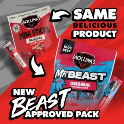 Jack Link's MrBeast Mini Beef Sticks Original - 6oz/12ct -Lipton Shop GUEST f14597ff e931 4b0d 8a24 7c6b7114c154