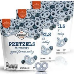 Hayden Valley Foods Blueberry Yogurt Covered Pretzels | 5 Oz Bags (Pack Of 3) | No Artificial Flavors, Preservatives Or Colors -Lipton Shop GUEST f88dea20 6924 4fa8 8d7c 5a01e8972a12