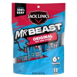Jack Link's MrBeast Mini Beef Sticks Original - 6oz/12ct -Lipton Shop GUEST fc37aad3 b7f2 4174 a723 21e7e4d2e63b